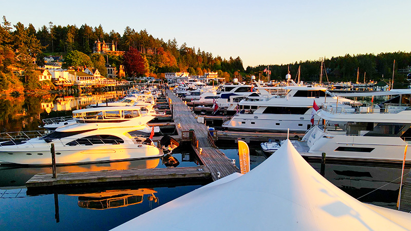 Summer Launch Party at Roche Harbor Resort Aerial