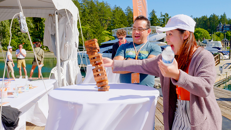 Summer Launch Party at Roche Harbor Resort Jenga