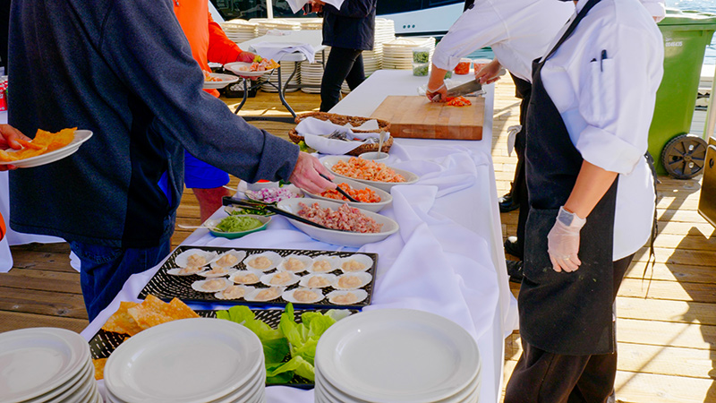 Summer Launch Party at Roche Harbor Resort Food