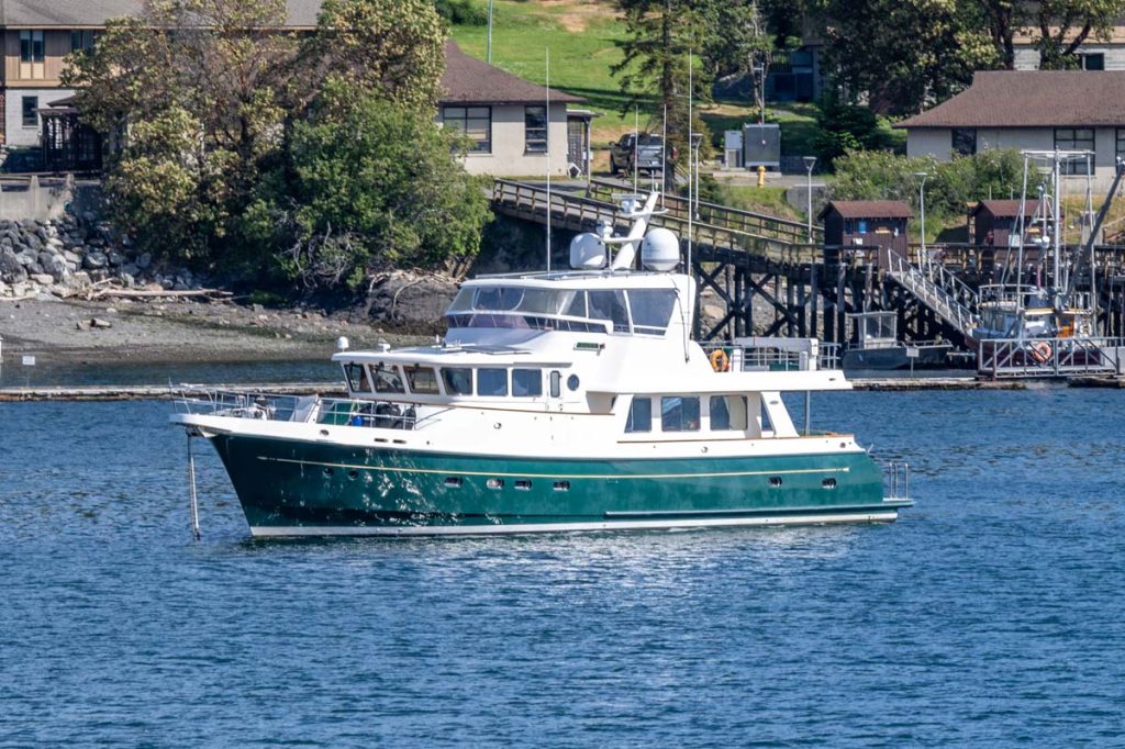 2023 Summer Launch Party at Roche Harbor Resort Yacht Anchored